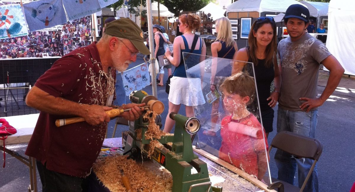 Woodturning at Art in the Pearl 036