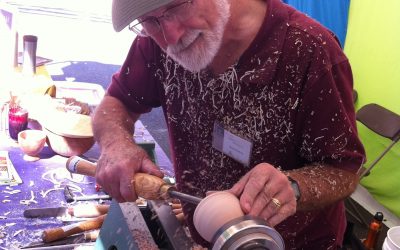 Woodturning at Art in the Pearl 040